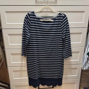 Vineyard Vines Navy and White Striped Dress